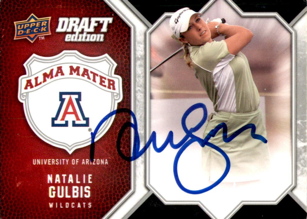 Natalie Gulbis Signed 2009/10 Upper Deck Graft Edition Golf Card AM-NG LPGA
