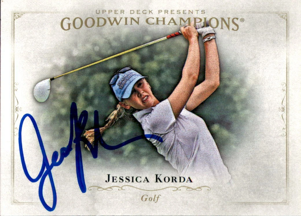 Jessica Korda Signed 2016 UD Goodwin Champions Golf Card #83 LPGA
