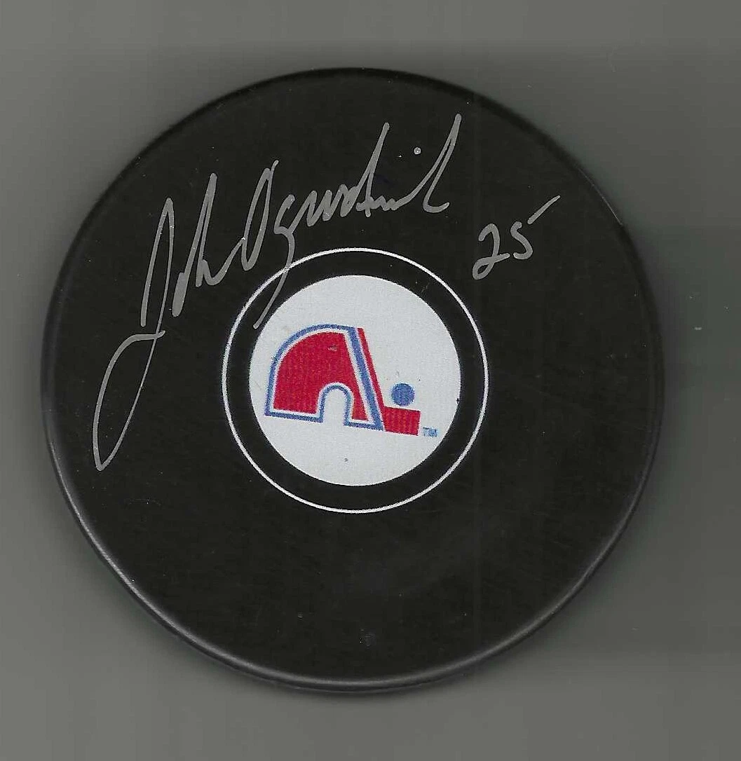 John Ogrodnick Signed Quebec Nordiques Puck
