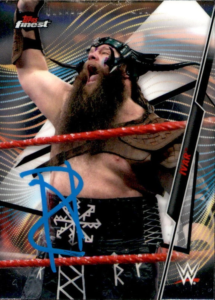 Ivar Signed 2020 Topps Finest WWE Raw Card #17
