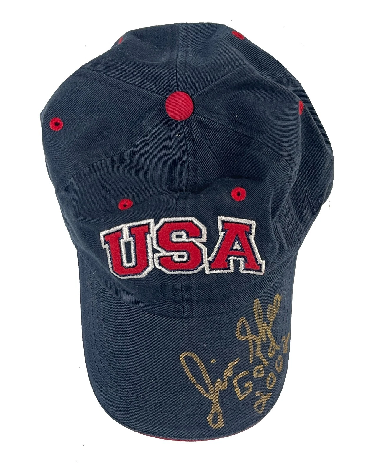 Jimmy Shea USA Skeleton Racer Winter Olympics 2002 Gold Medalist Signed Hat
