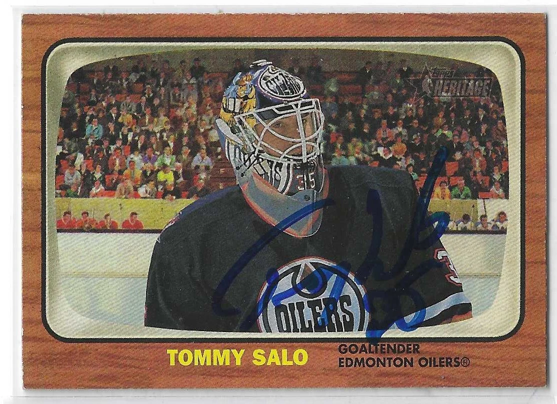 Tommy Salo Signed 2002/06 Topps Card #65 Edmonton Oilers
