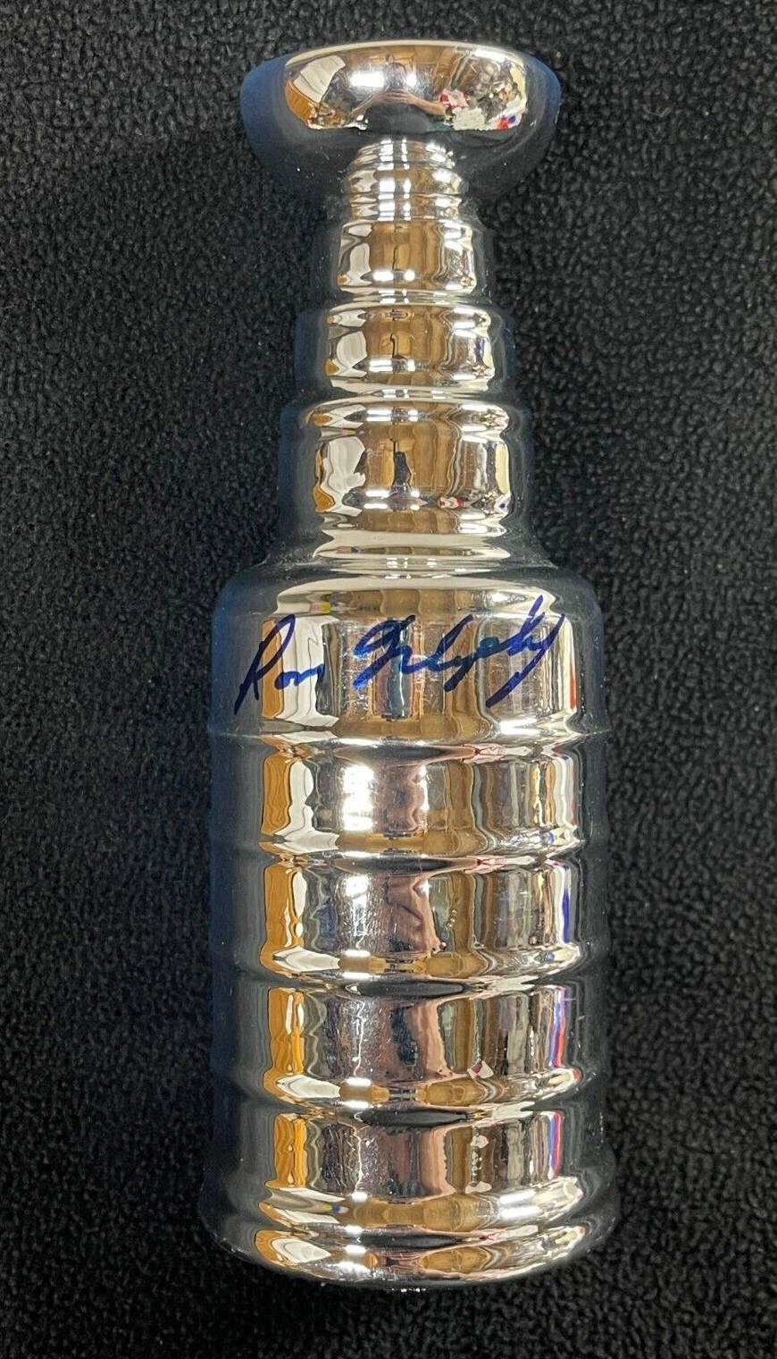 Ron Murphy Signed Chicago Blackhawks Mini Stanley Cup Beckett COA Rangers Bruins
