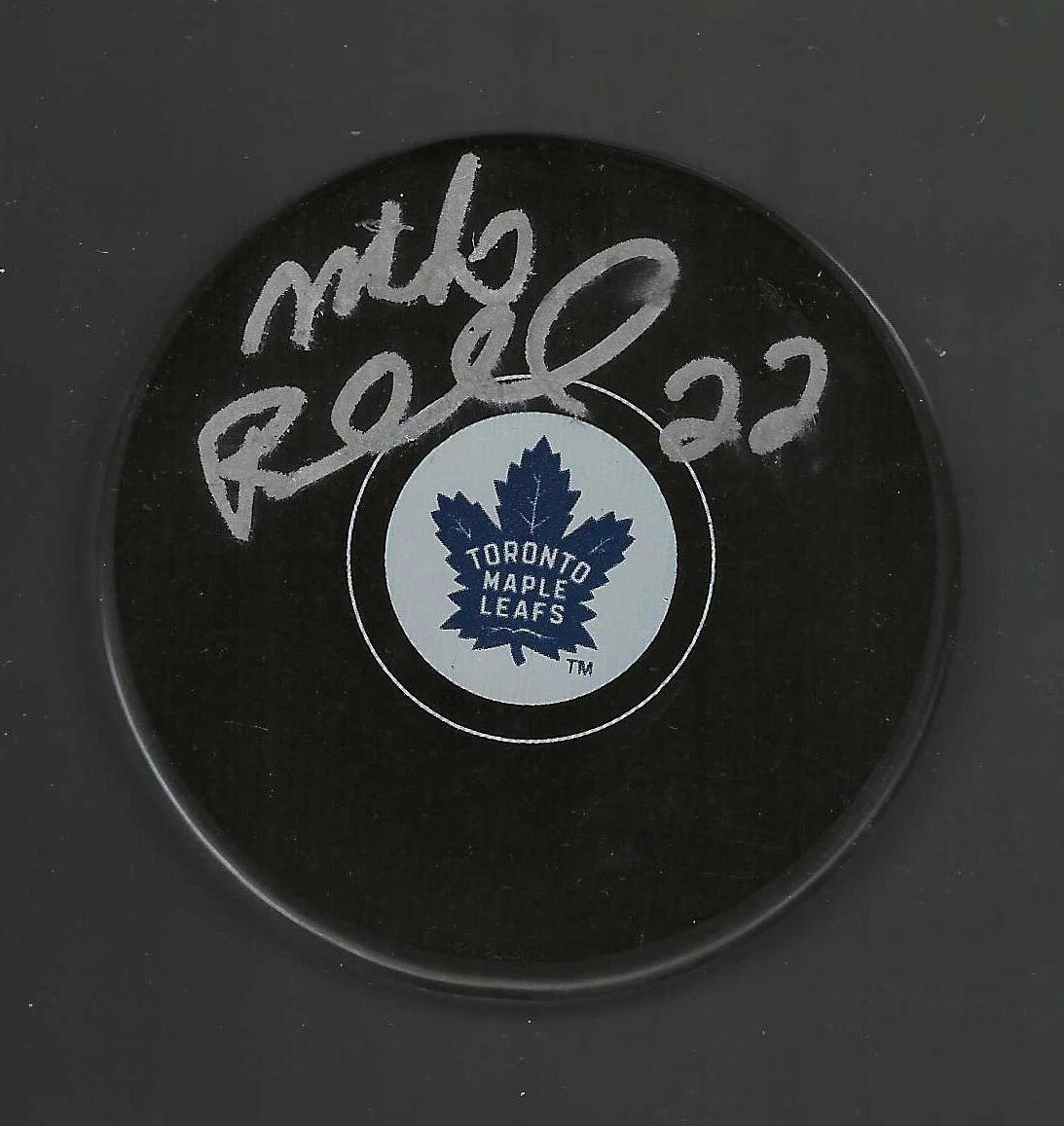 Mike Bullard Signed Toronto Maple Leafs Puck
