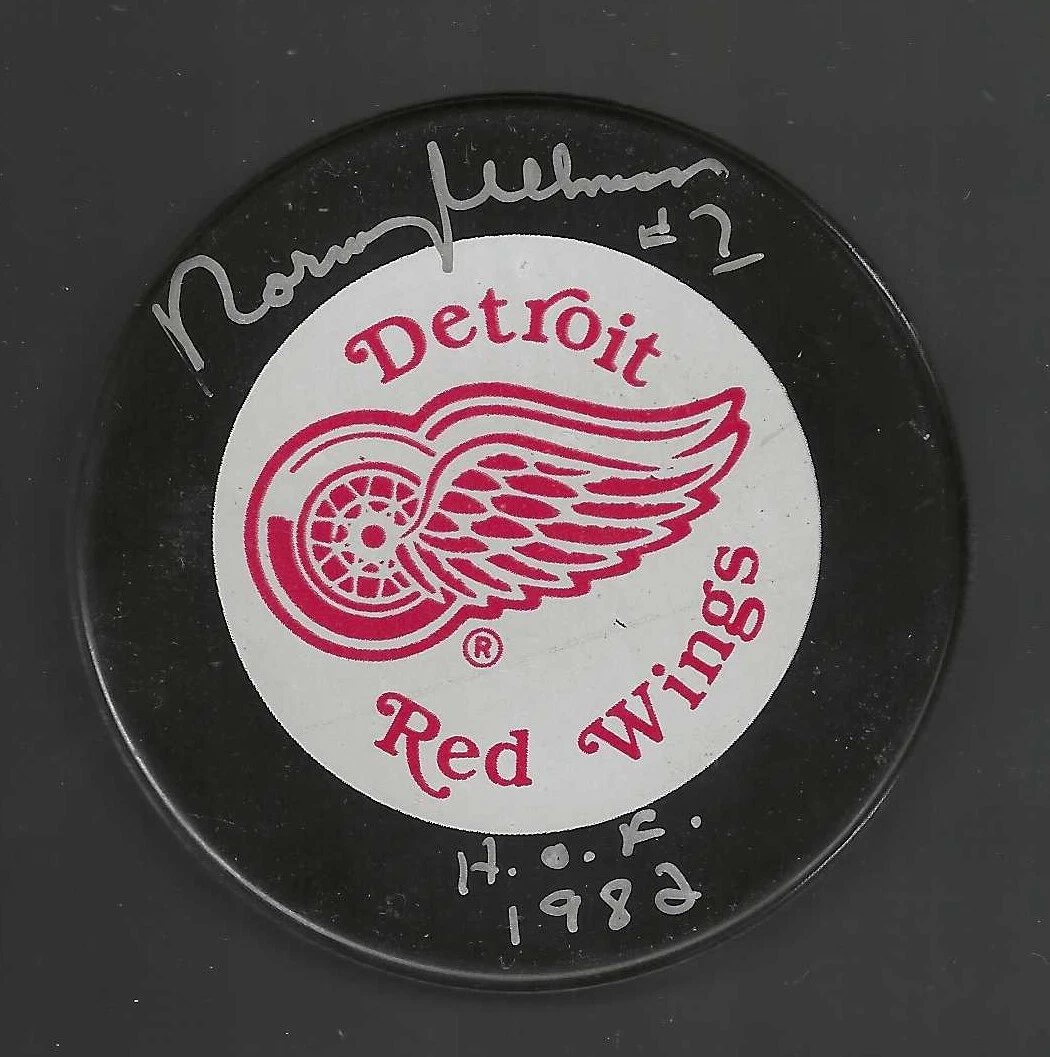 Norm Ullman Signed & Inscribed Detroit Red Wings Official Game Puck
