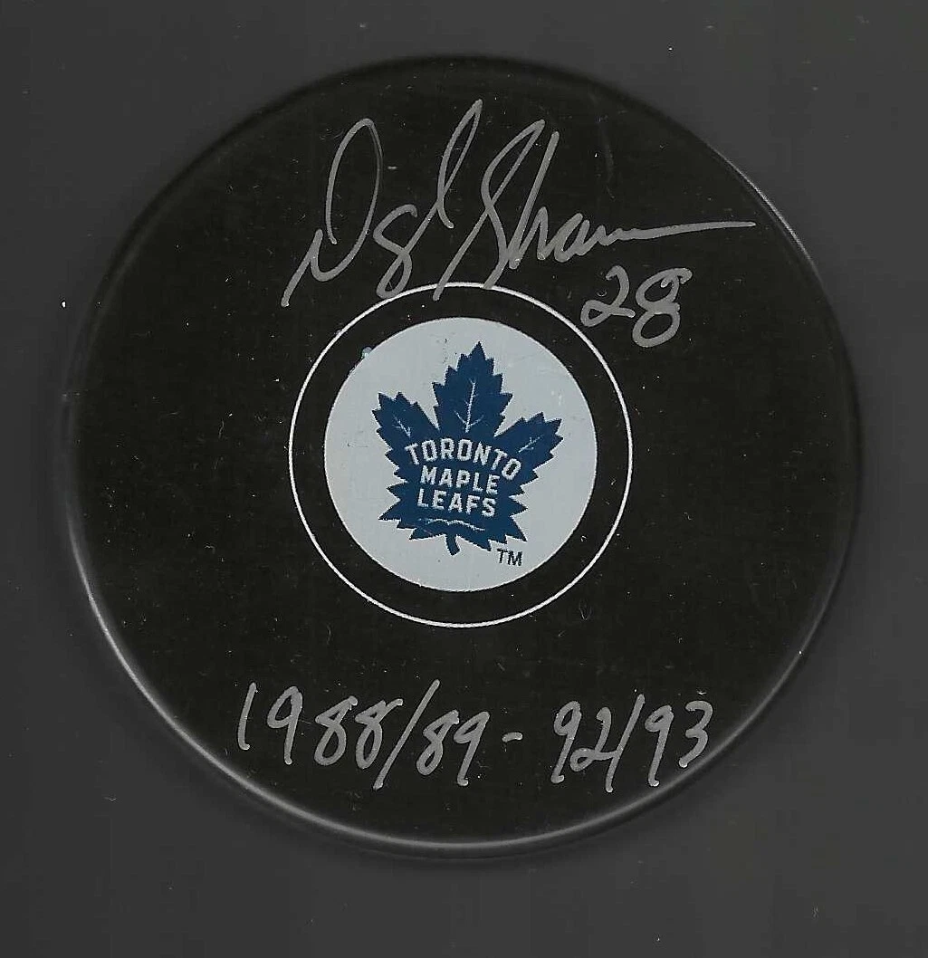 Darryl Shannon Signed & Inscribed Toronto Maple Leafs Puck
