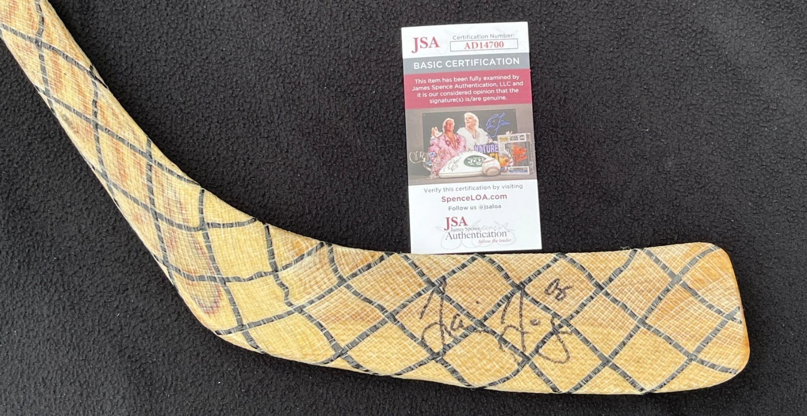 Jaromir Jagr Signed Christian Jagr Hockey Stick Pittsburgh Penguins JSA COA
