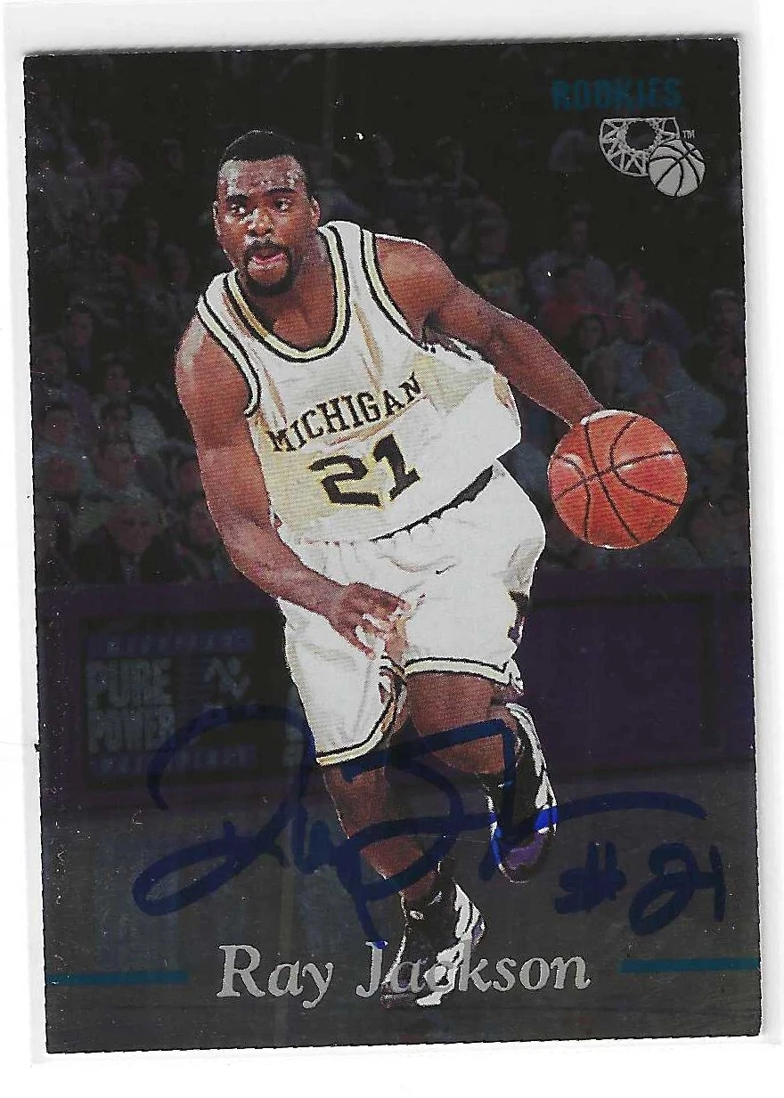 Ray Jackson Signed 1995/96 Classic Rookie Card #70 Michigan
