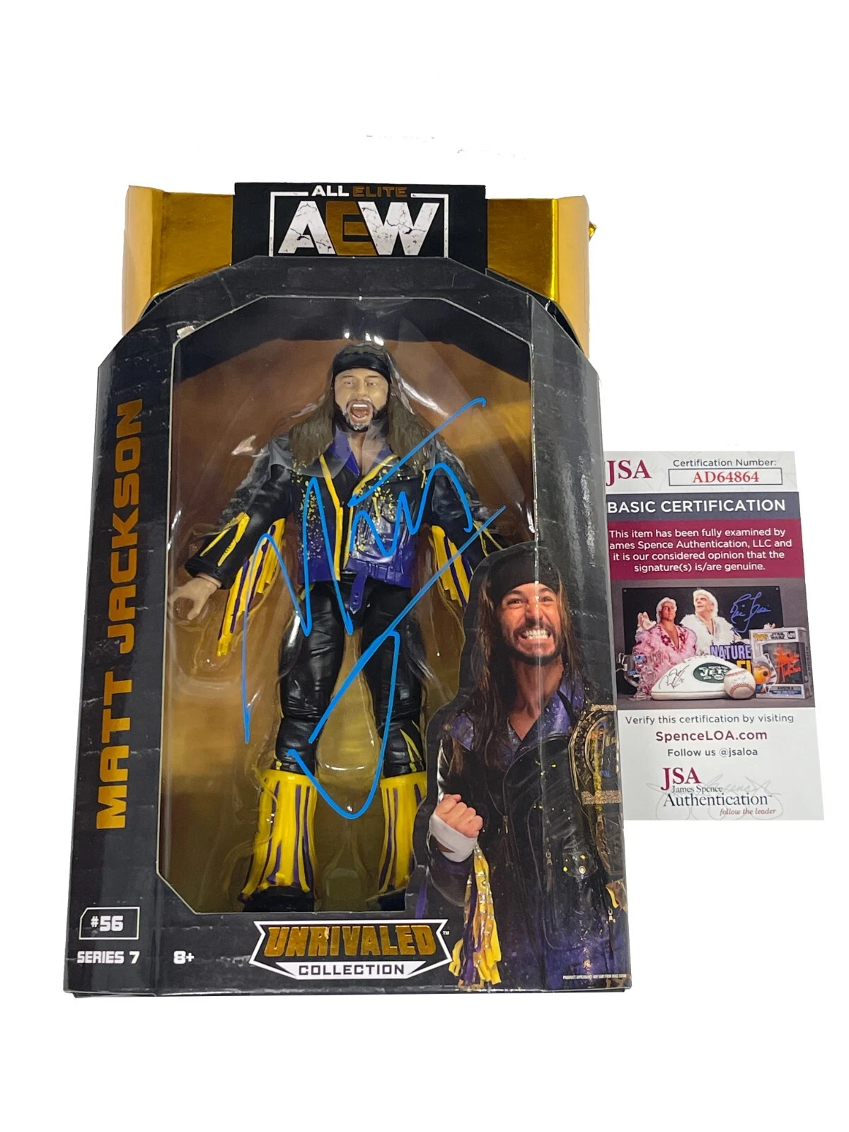 Matt Jackson Signed AEW Series 7 Action Figure #56 JSA COA WWE Young Bucks
