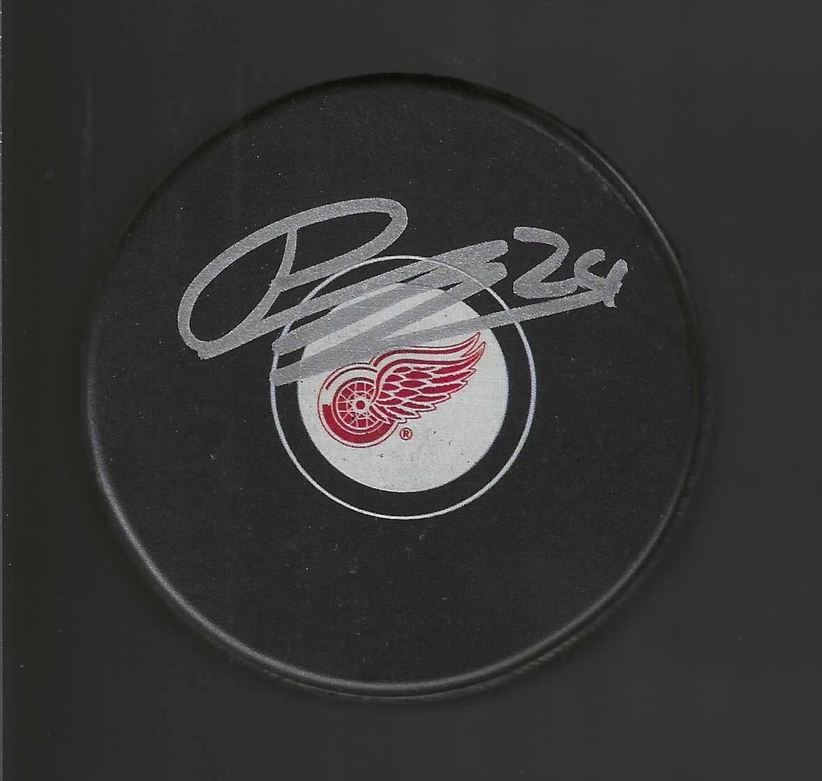 Pius Suter Signed Detroit Red Wings Puck
