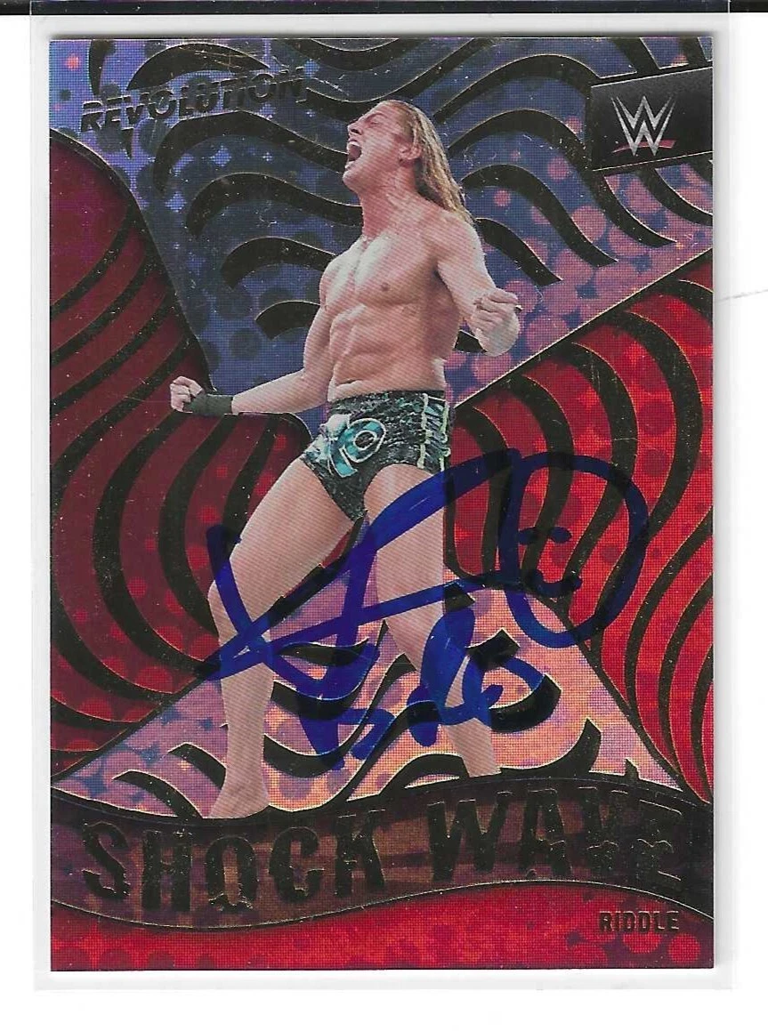 Matt Riddle Signed 2022 Panini Revolution WWE Shock Wave Card #10
