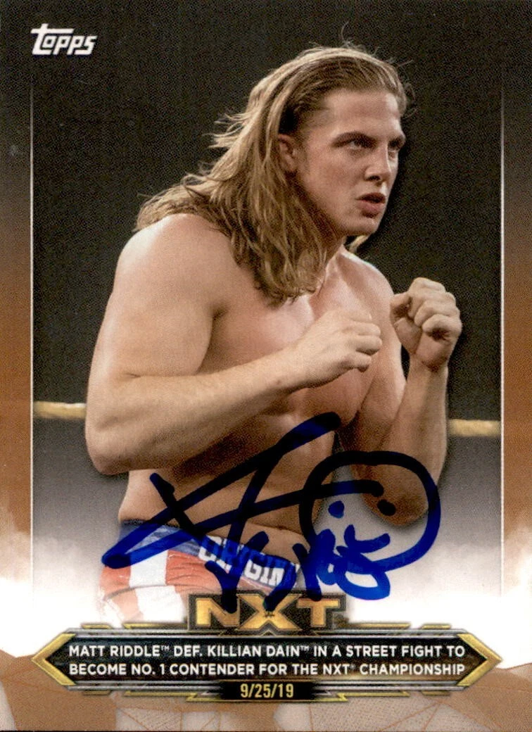 Matt Riddle Signed 2020 Topps NXT Bronze Card #32 WWE
