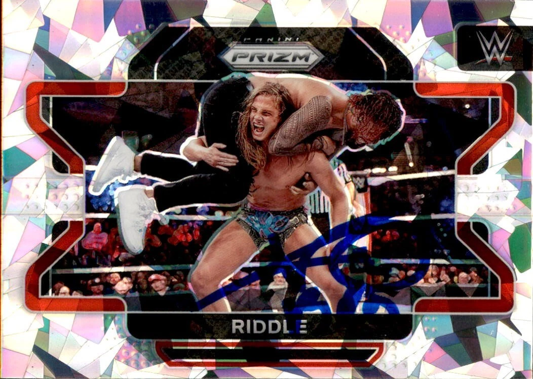 Matt Riddle Signed 2022 Panini WWE Broken Ice Prizm Card #20
