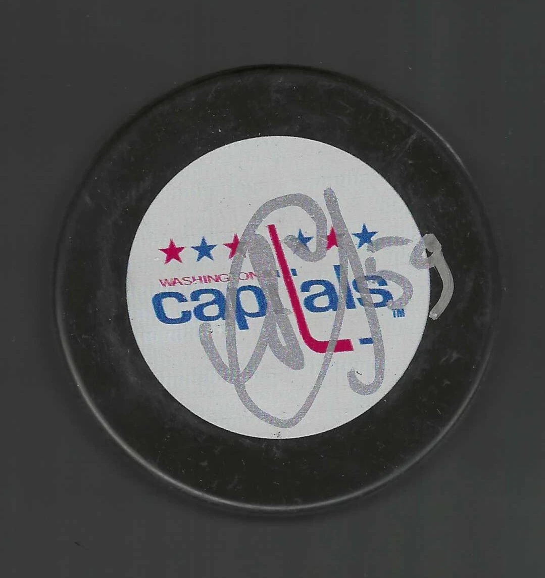 Aliaksei Protas Signed Vintage Washington Capitals Vintage Third Jersey Puck
