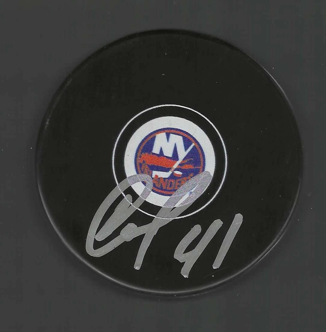 Nikita Soshnikov Signed New York Islanders Puck
