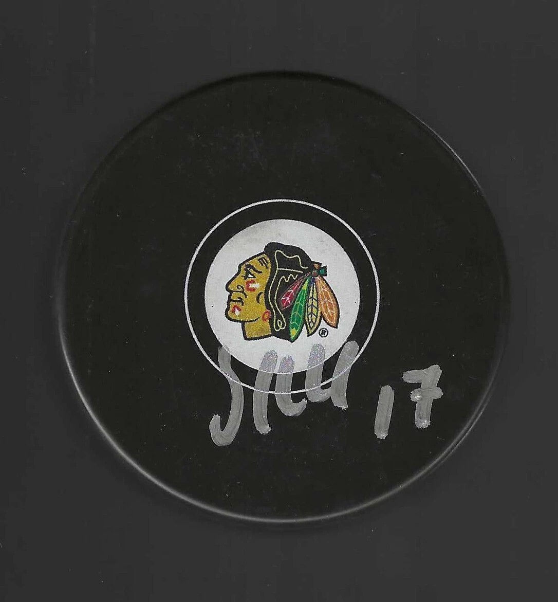 Stephane Robidas Signed Chicago Blackhawks Puck

