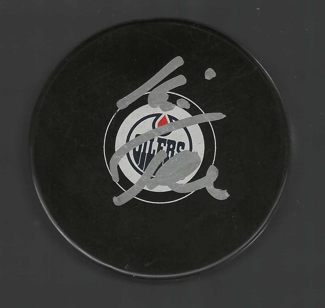 Kari Takko Signed Edmonton Oilers Puck
