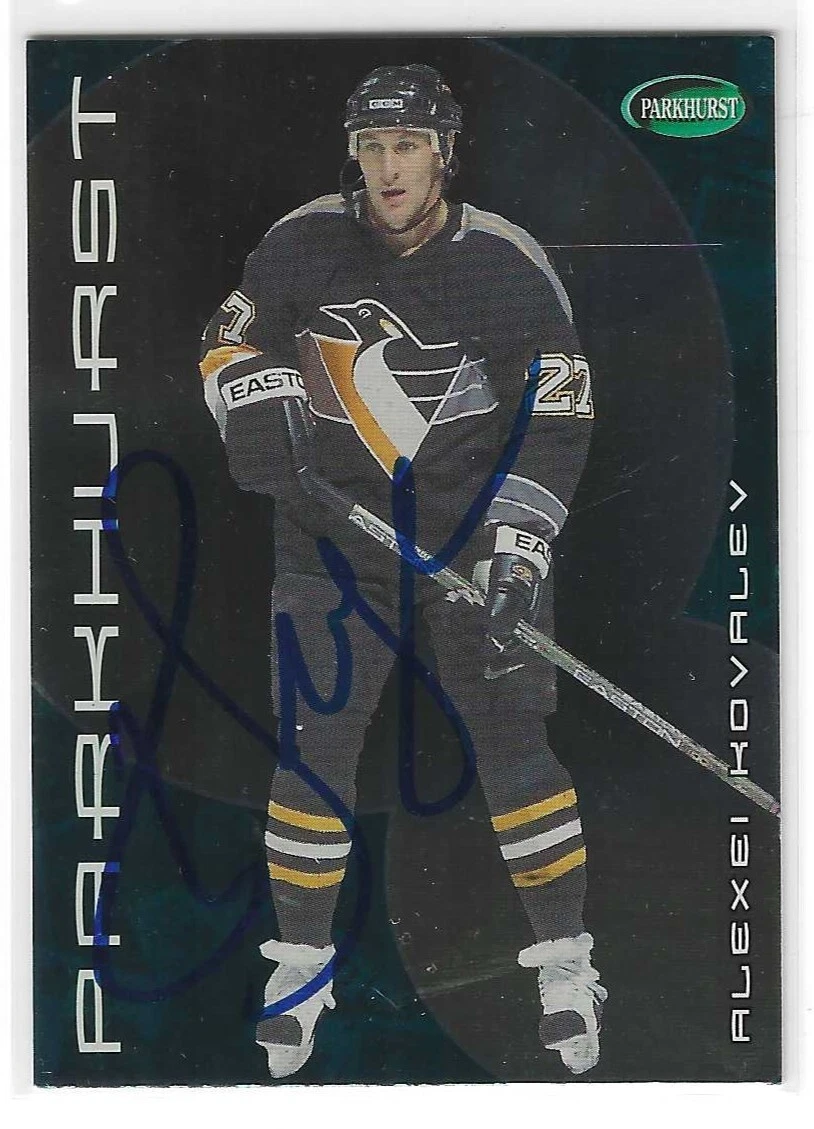 Alexei Kovalev Signed 2001/02 Parkhurst Card #17 Pittsburg Penguins

