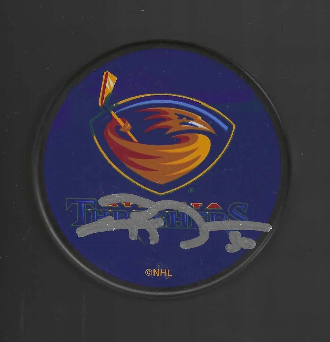 Chris Mason Signed Atlantha Thrashers Souvenir Puck
