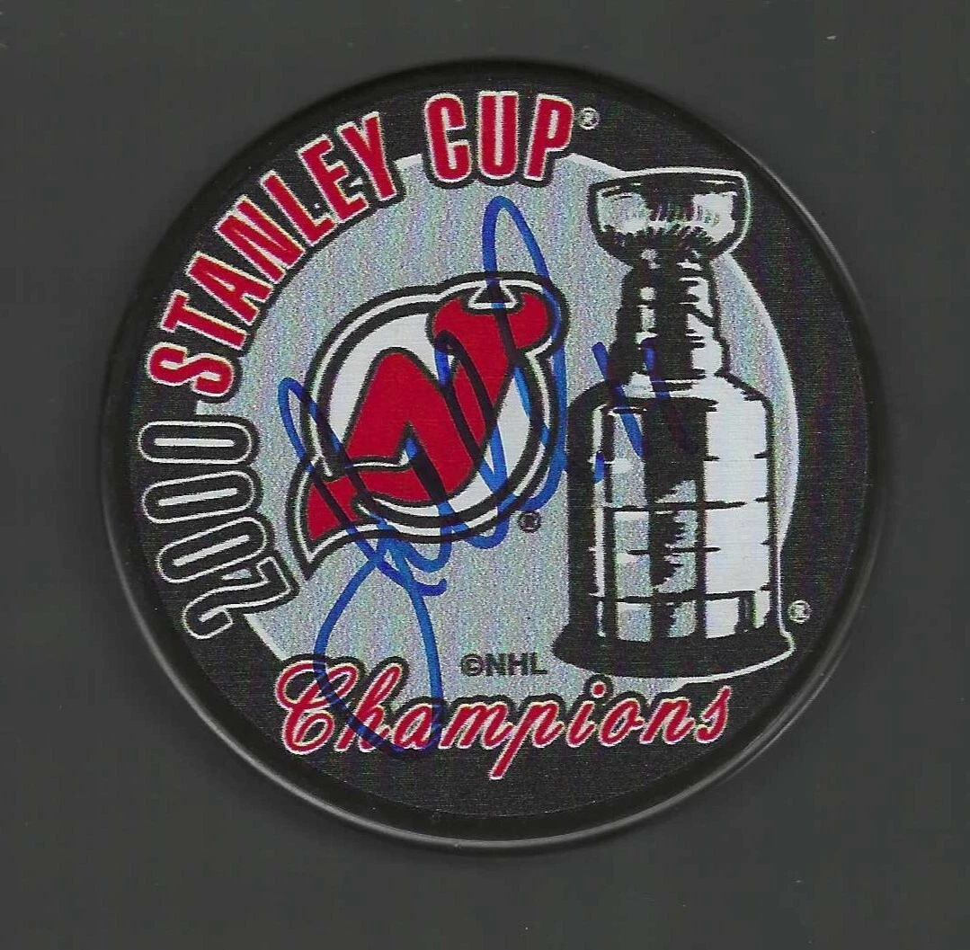 John Madden Signed New Jersey Devils 2000 Stanley Cup Champions Puck
