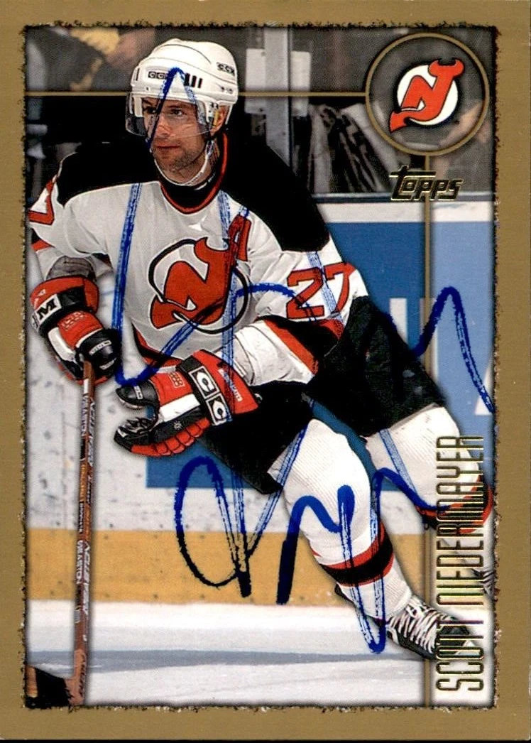 Scott Niedermayer Signed 1998/99 Topps Card #143 New Jersey Devils
