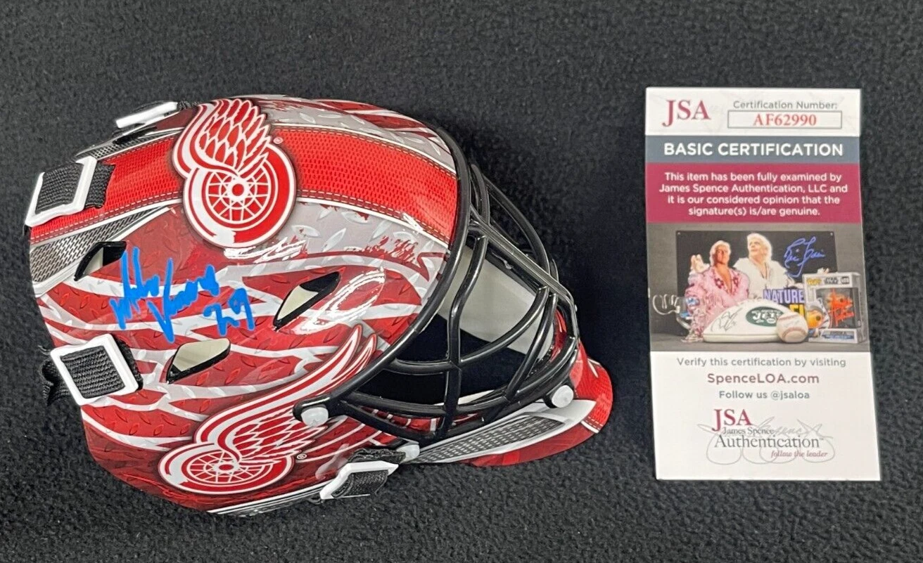 Mike Vernon Signed Detroit Red Wings Mini Goalie Mask JSA COA
