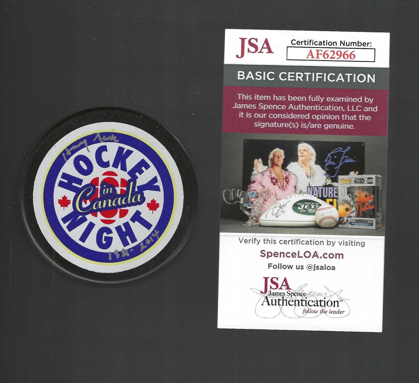 Harry Neale Signed Hockey Night In Canada HNIC Puck JSA COA
