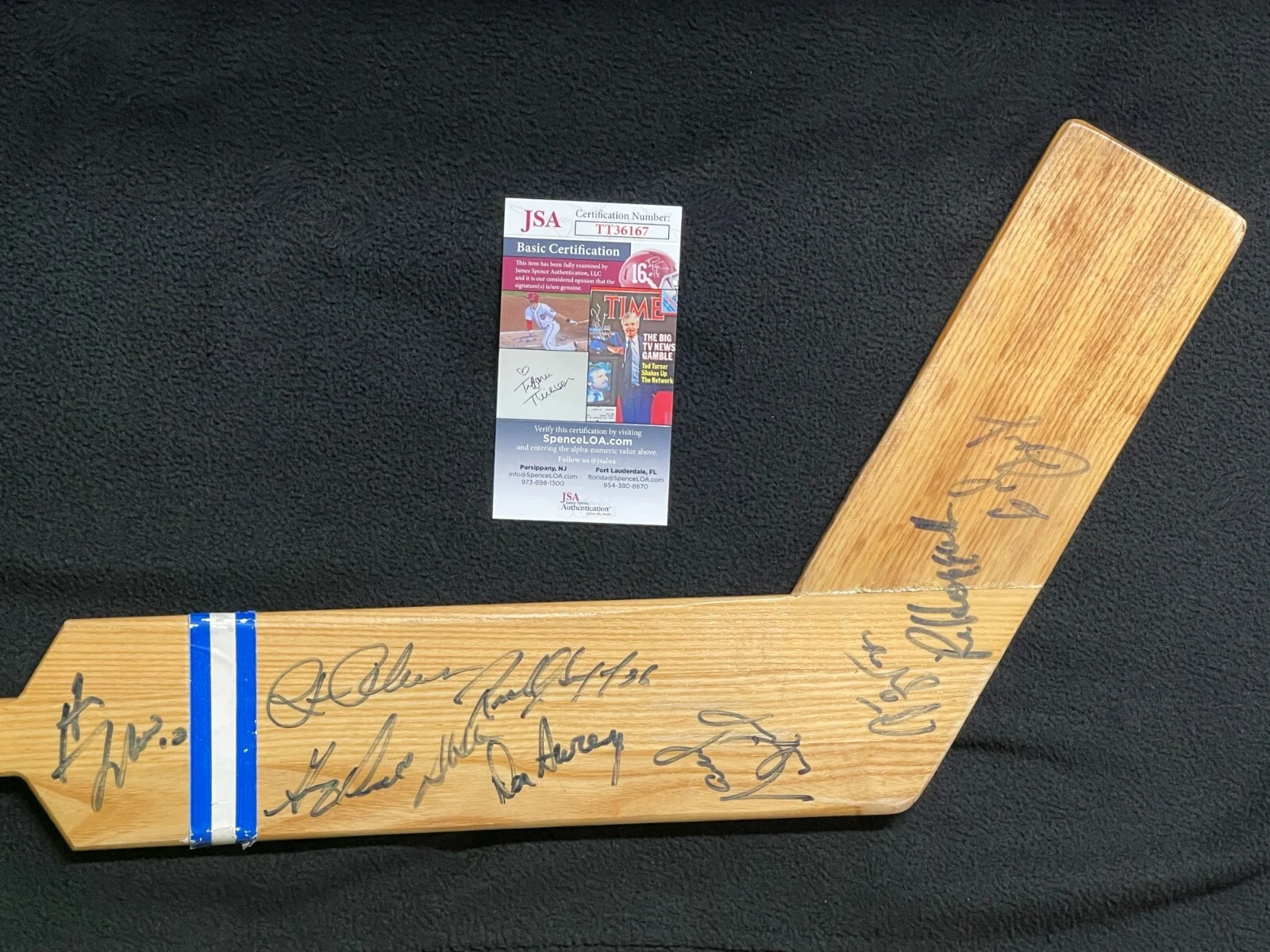 Hockey Legends & All-Stars Multi Signed Vintage Mini Stick JSA COA Guy Lafleur
