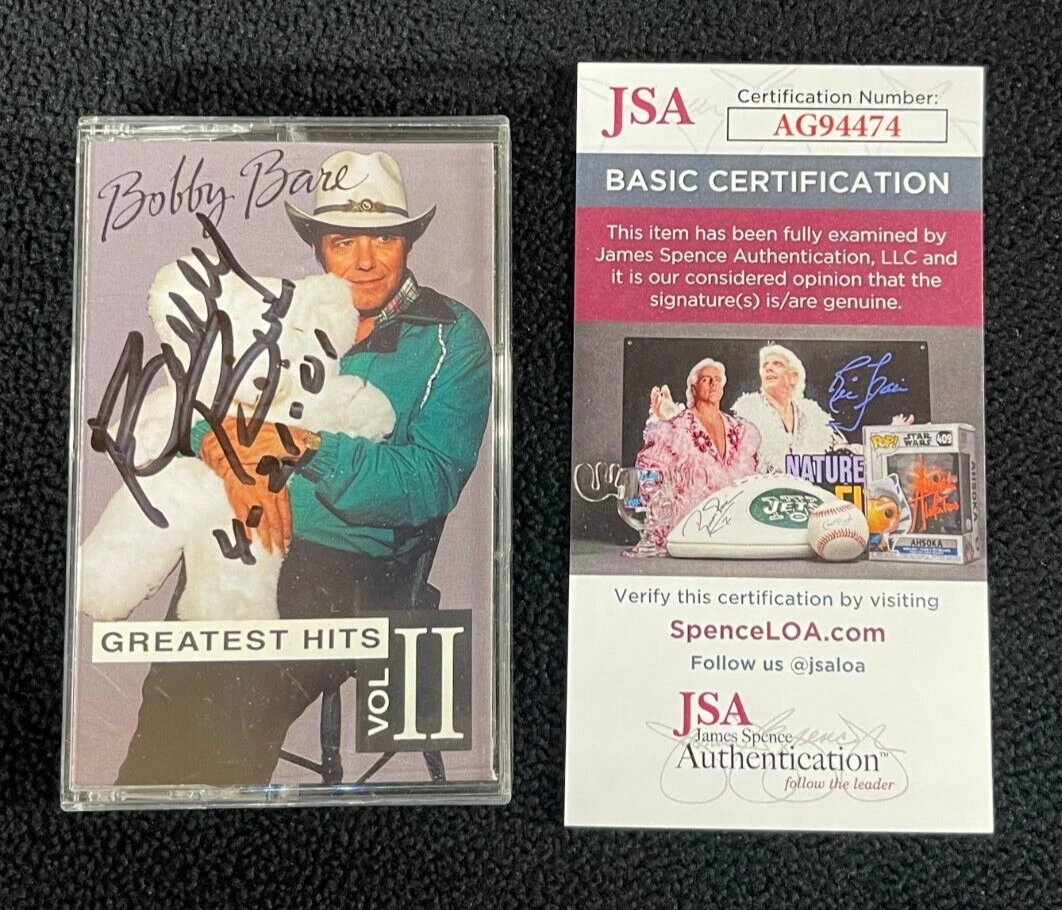 Bobby Bare Signed Greatest Hits Volume II Cassette Tape Insert JSA COA

