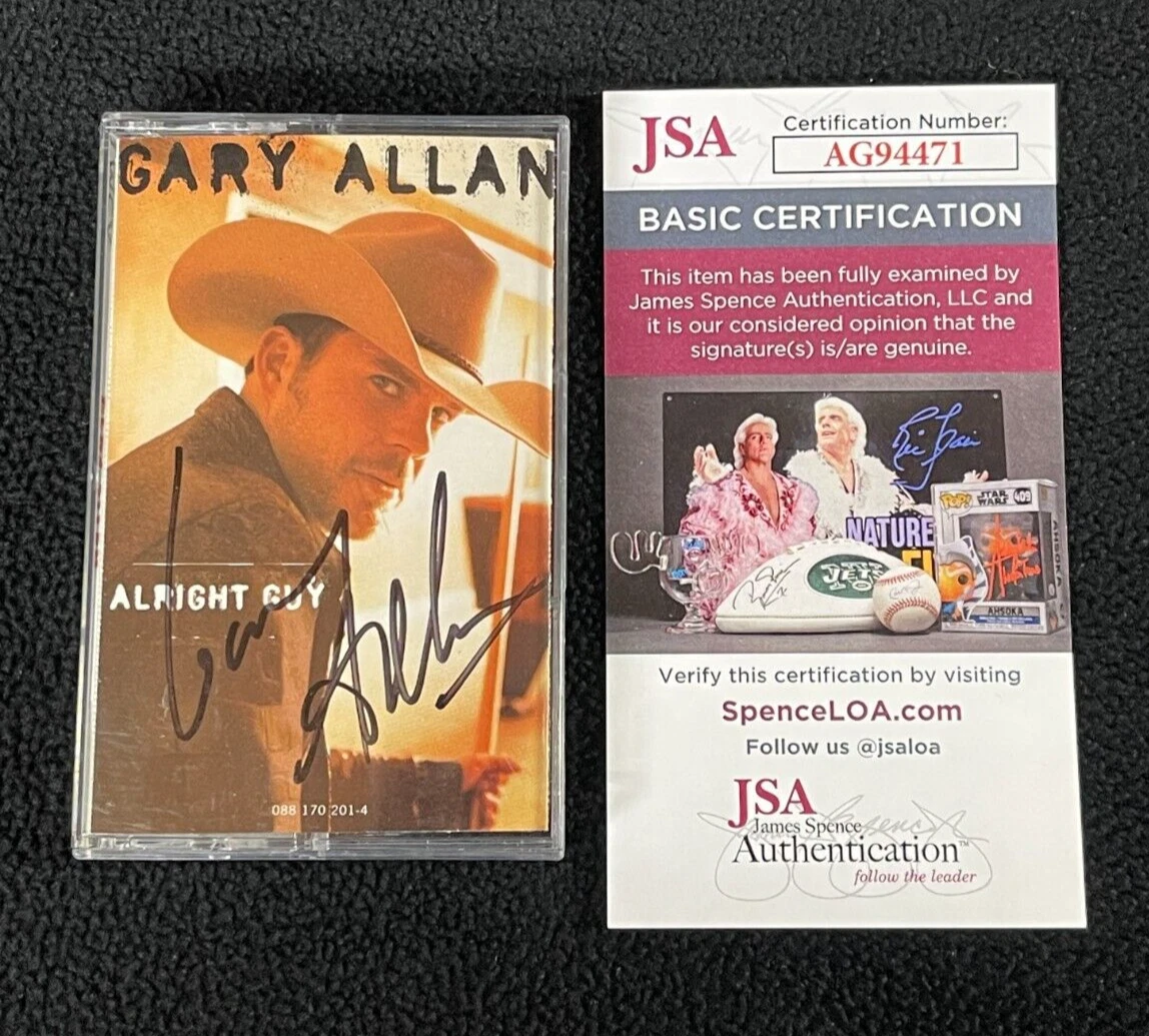 Gary Allan Signed Alright Guy Cassette Tape Insert JSA COA

