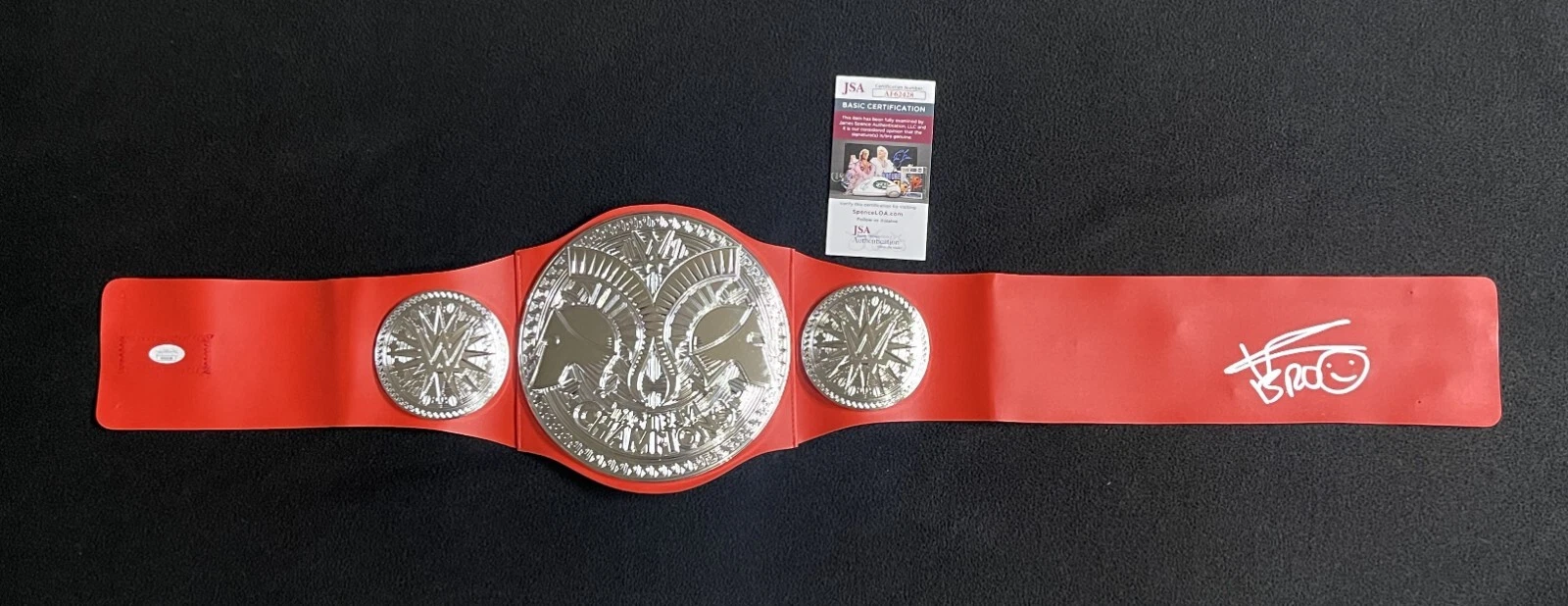 Matt Riddle Signed WWE Raw Tag Team Championship Toy Belt JSA COA RK-Bro
