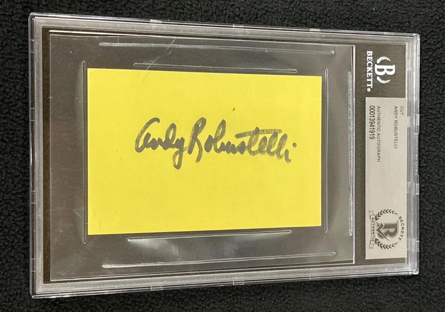 Andy Robustelli Signed Cut Autograph Beckett Certified New York Giants
