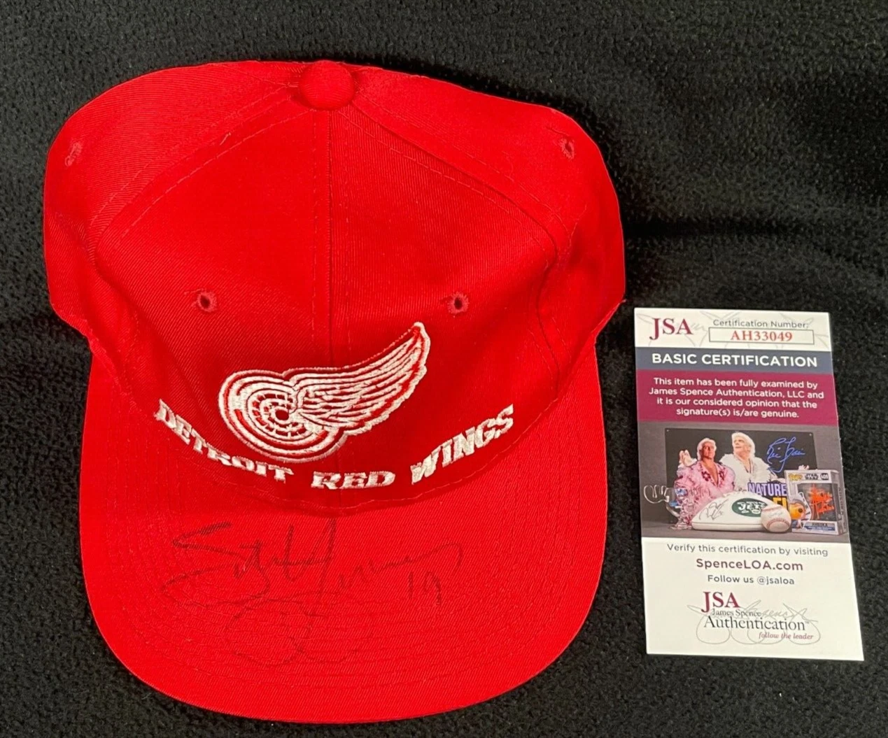 Steve Yzerman Signed Detroit Red Wings Snapback Hat JSA COA
