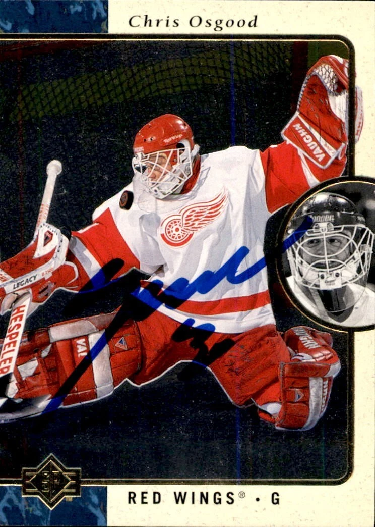 Chris Osgood Signed 1995/96 UD SP Card #48 Detroit Red Wings
