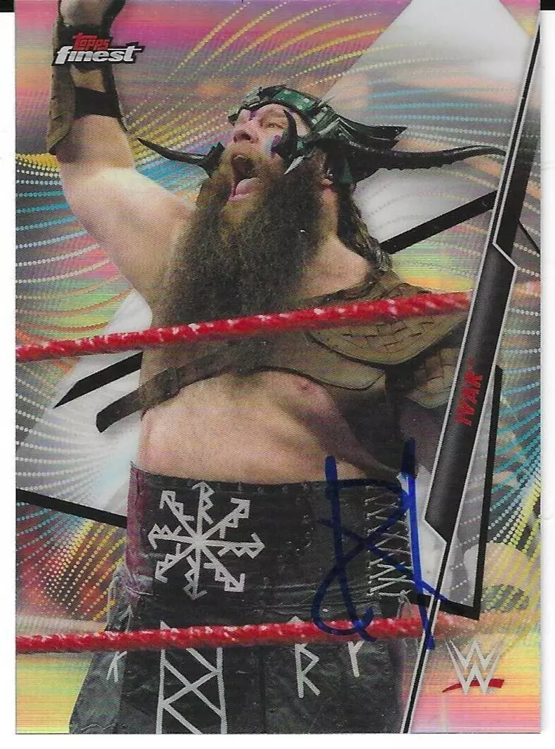 Ivar Signed 2020 Topps Finest WWE Raw Refractor Card #17
