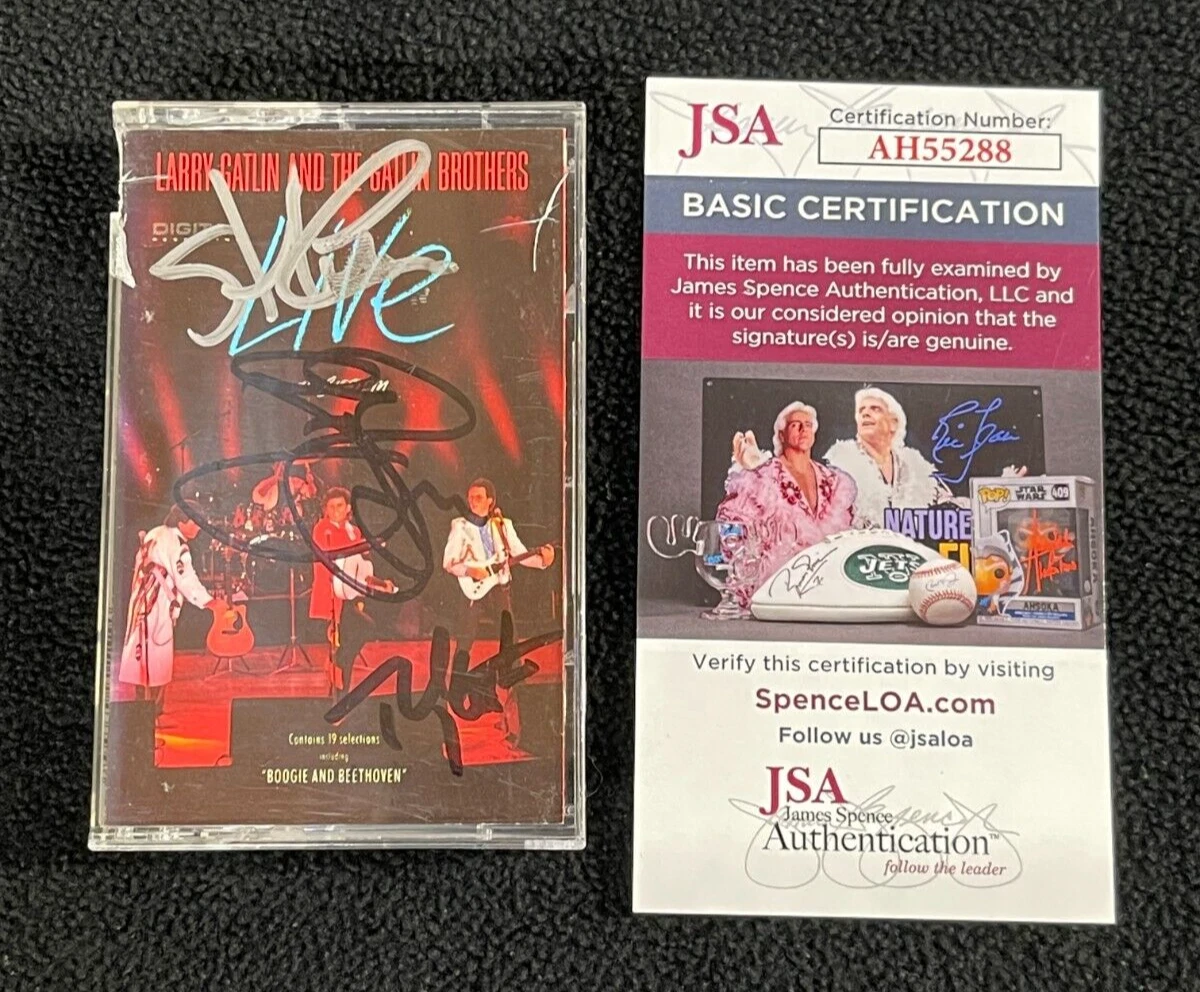 Larry Gatlin & The Gatlin Brothers Signed Live Tape Insert JSA COA
