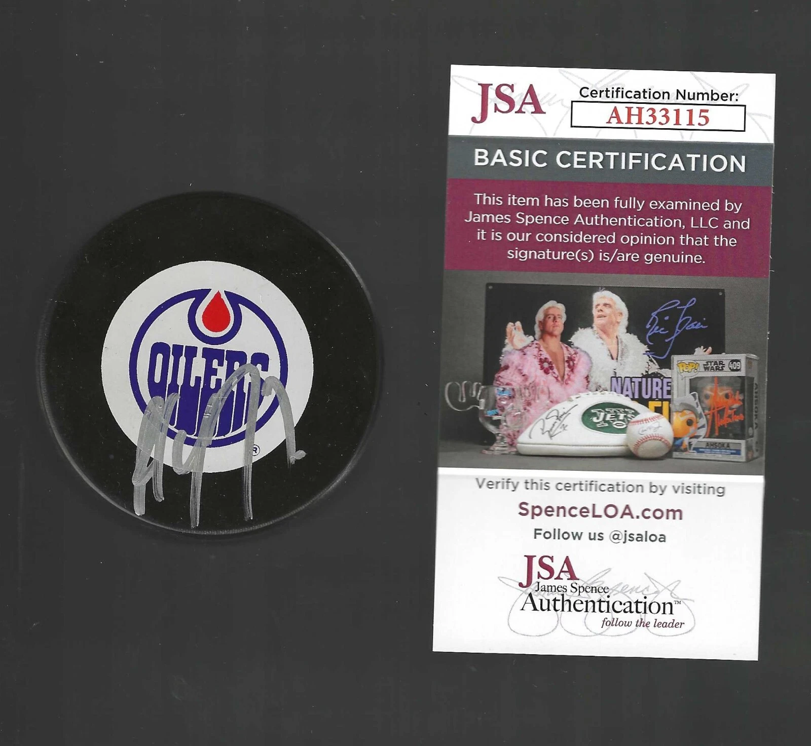 Paul Coffey Signed Edmonton Oilers Official Game Puck JSA COA
