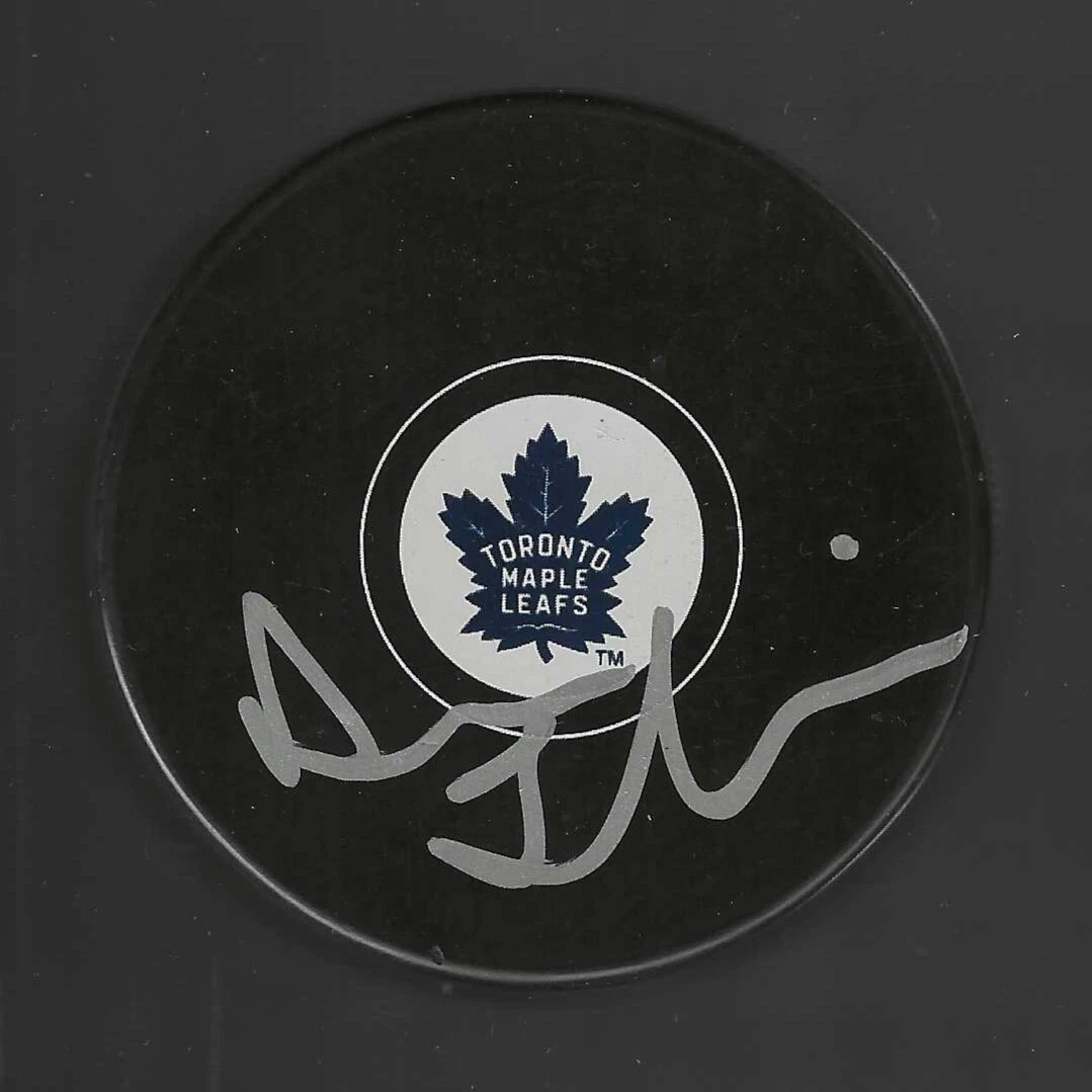 Dave Tomlinson Signed Toronto Maple Leafs Puck
