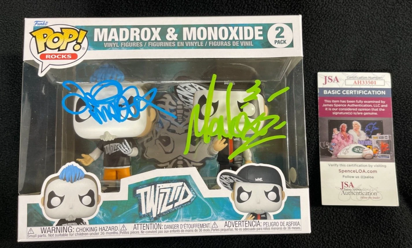 Twiztid Jamie Madrox & Monoxide Signed Funko Pop 2 Pack Figure JSA COA
