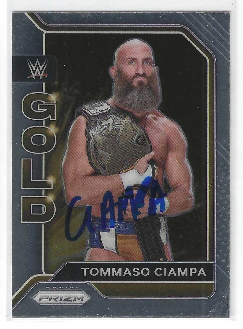 Tommaso Ciampa Signed 2022 Panini Prizm Gold WWE Card #22 NXT 2.0

