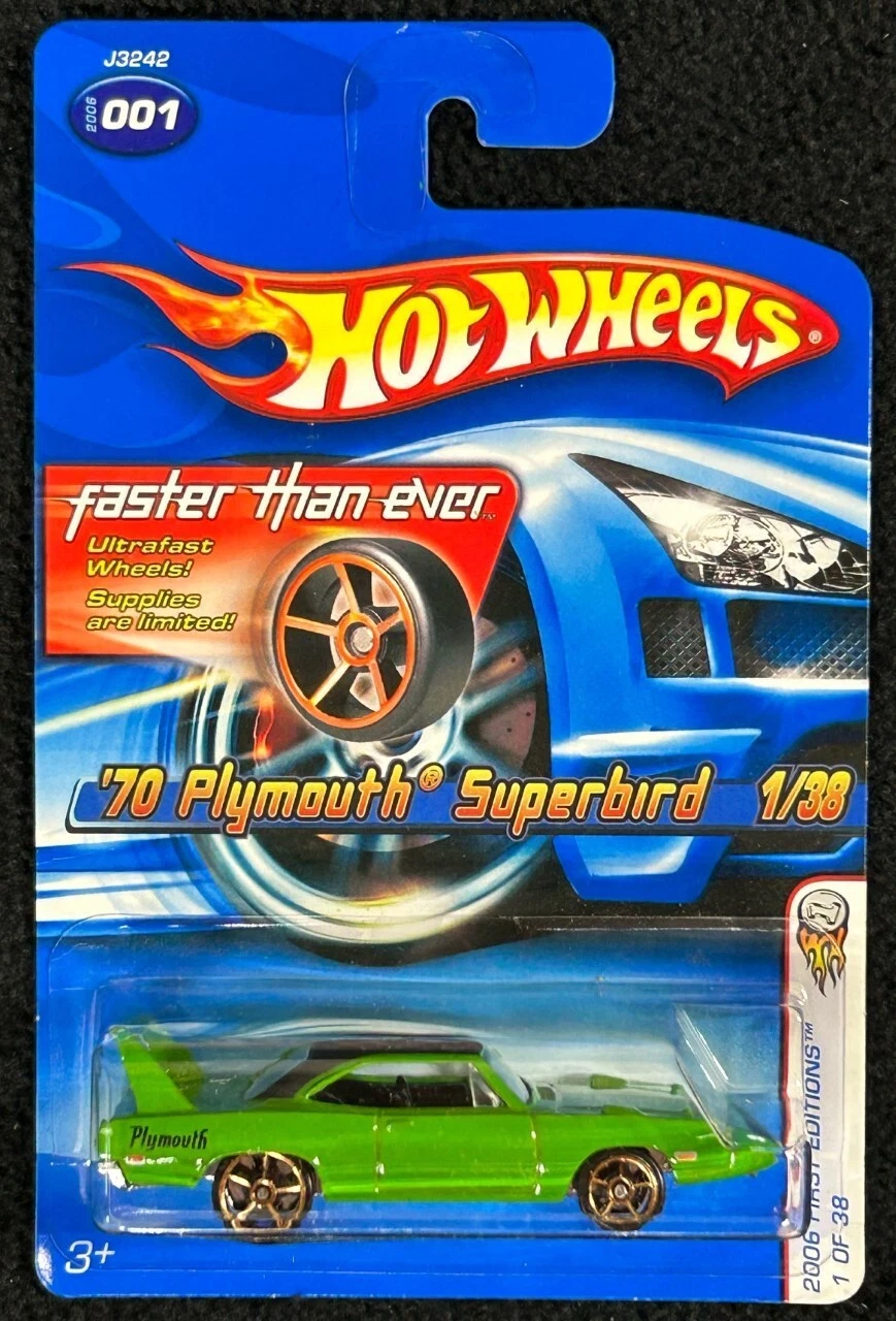 Hot Wheels 2006 First Editions '70 Plymouth Superbird #1/38 Collector # 001

