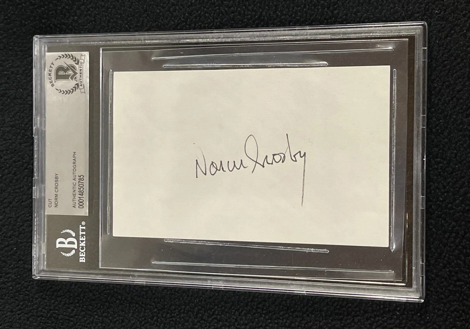Norm Crosby Signed Beckett Certified Cut Autograph Grown Ups 2
