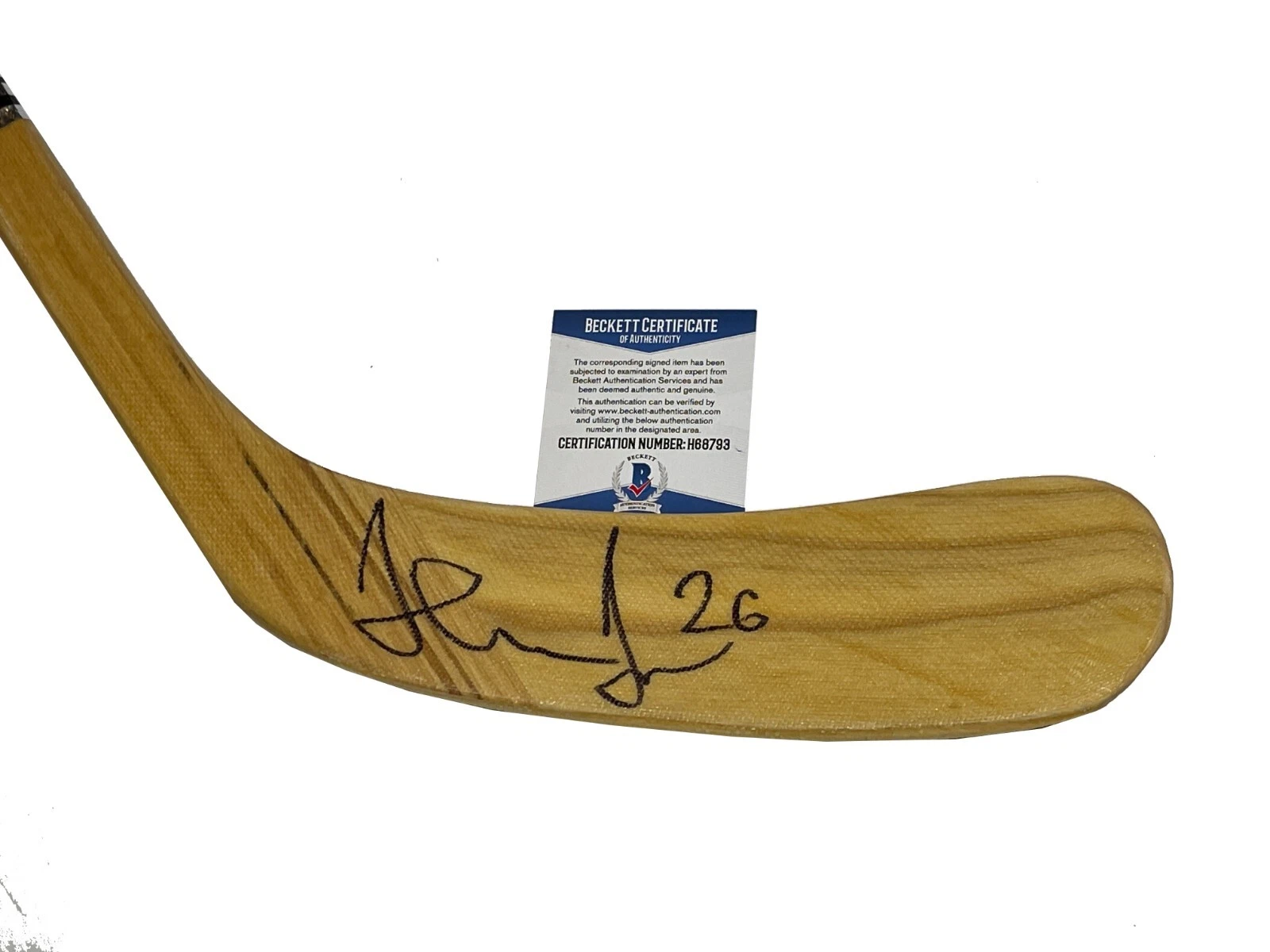 Jiri Hudler Signed Detroit Red Wings Hockey Stick Beckett COA
