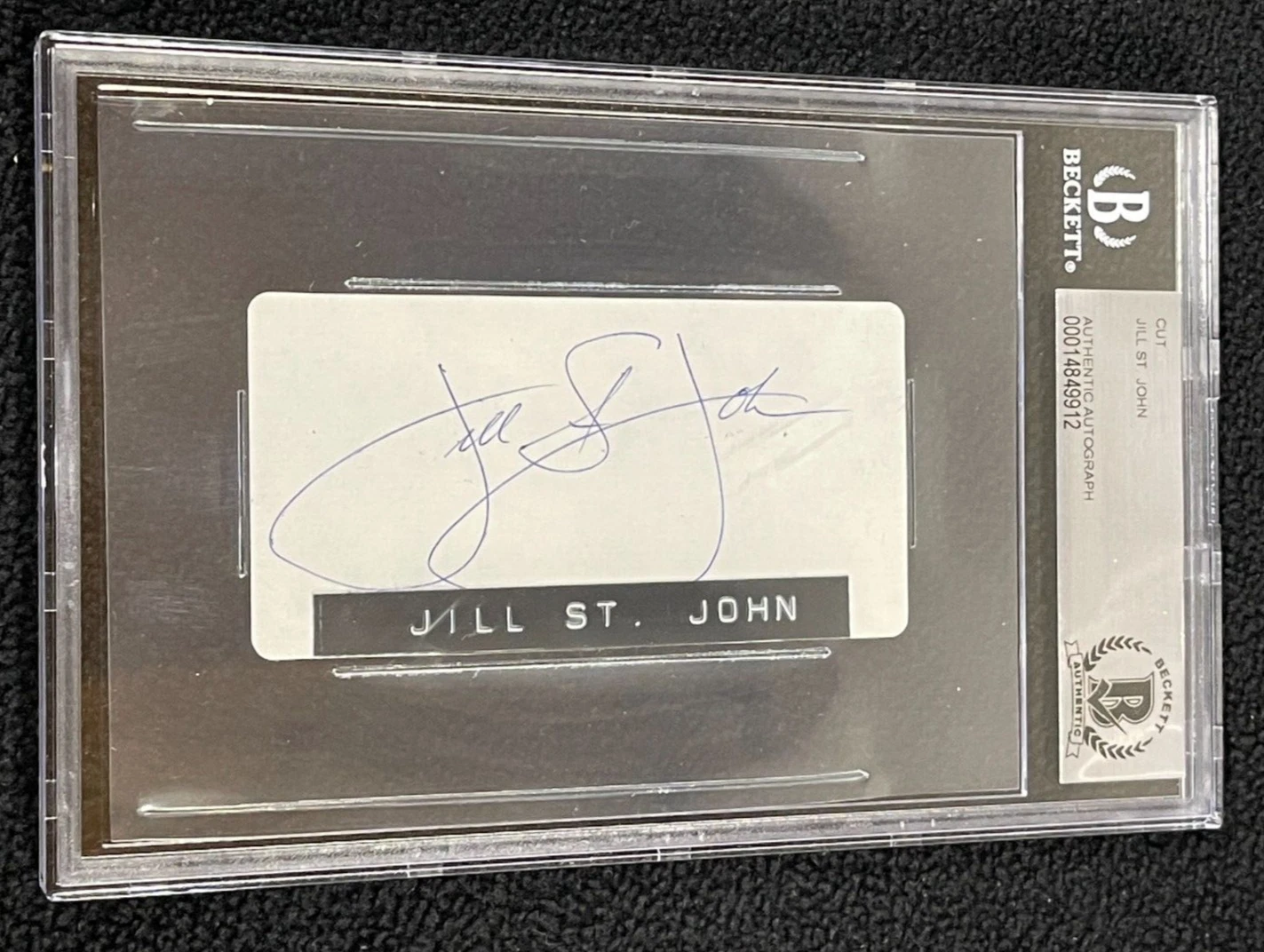 Jill St. John James Bond 007 Tiffany Case Signed Beckett Certified Cut Autograph
