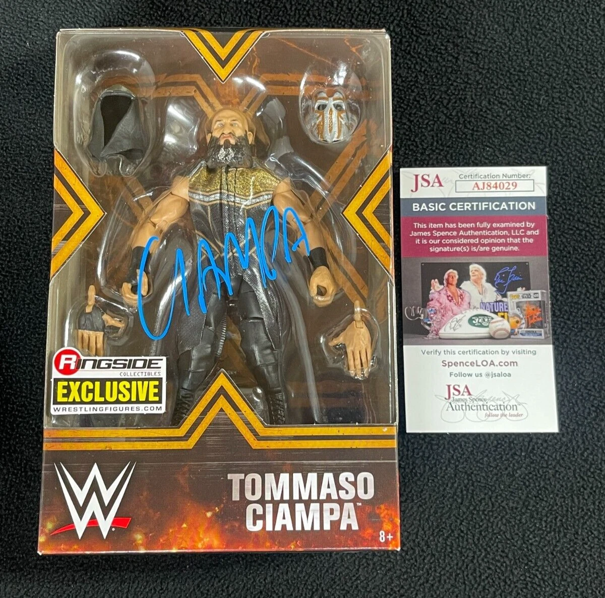 Tommaso Ciampa Signed WWE NXT Ringside Elite Action Figure JSA COA Raw
