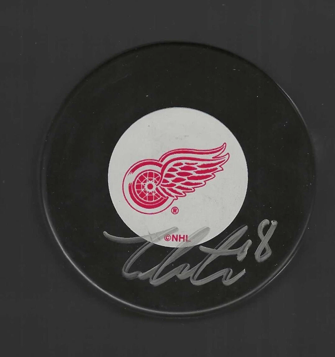 Joakim Andersson Signed Detroit Red Wings Puck
