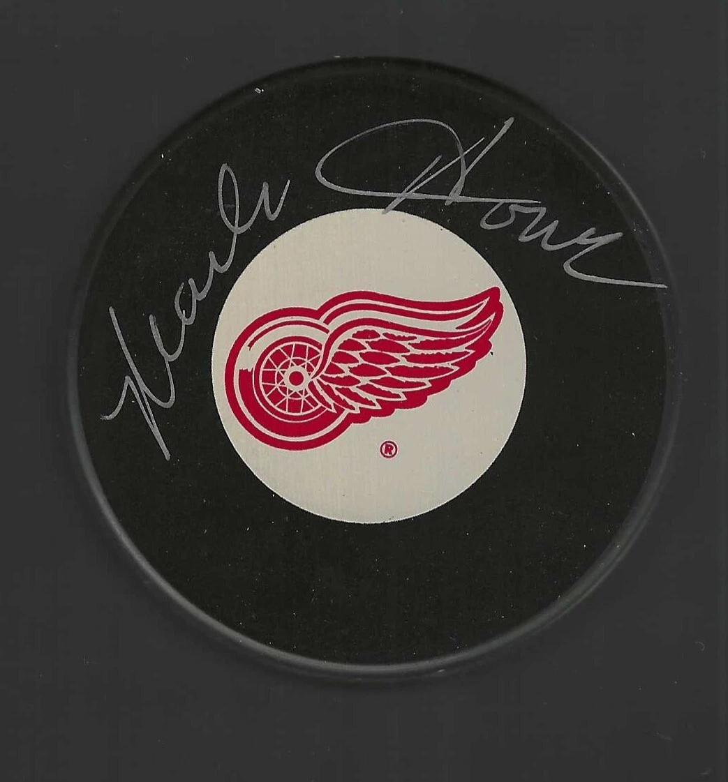 Mark Howe Signed Detroit Red Wings Puck
