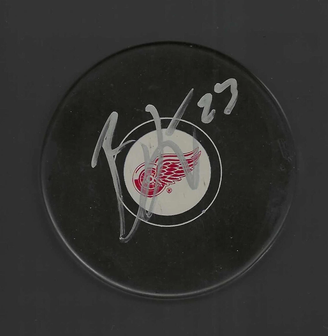 Brian Lashoff Signed Detroit Red Wings Puck
