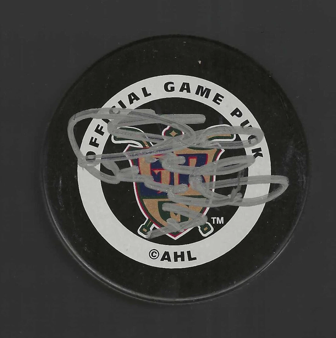 Michel Picard Signed Grand Rapids Griffins Official Game Puck

