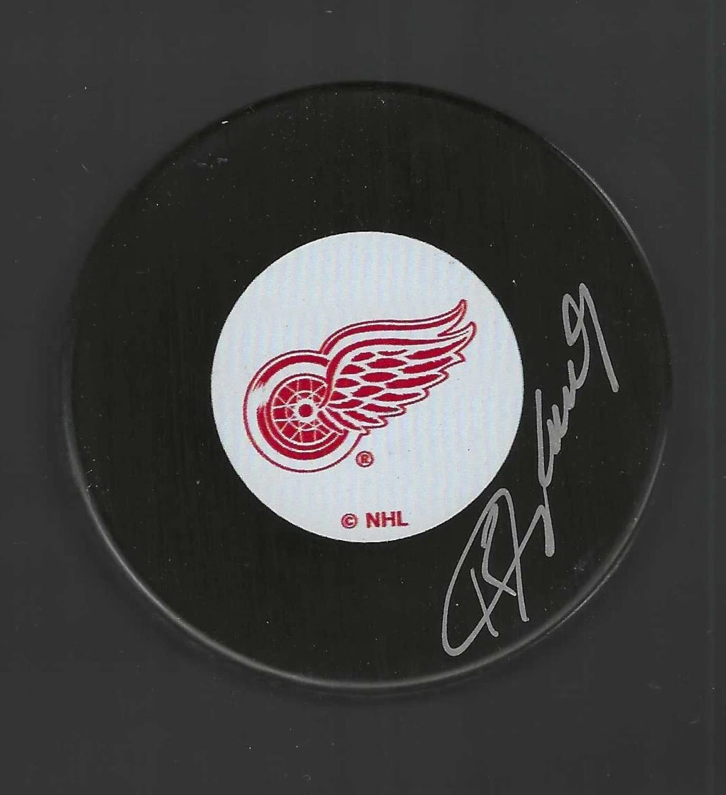 Jason Wooley Signed Detroit Red Wings Large Logo Puck
